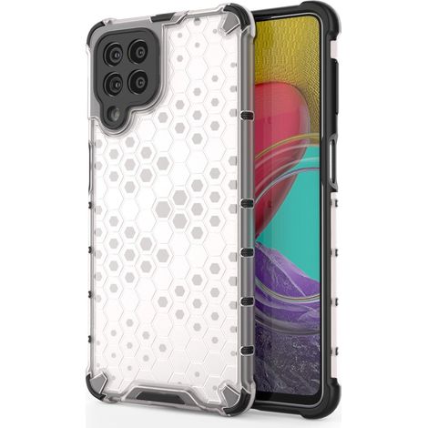 Coque blindée alvéolée avec cadre en gel transparente pour Samsung Galaxy M53 5G (1/5)