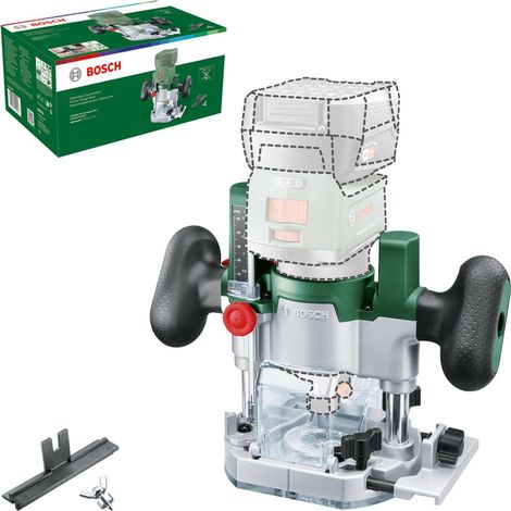 Bosch – Base plongeante pour défonceuse 1600A02RD7 – Fraisage précis de rainures – Réglage micrométrique de profondeur – Compatible AdvancedTrimRouter 18V-8