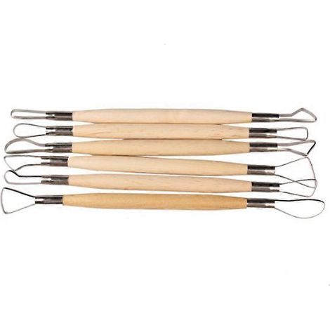 Outil de sculpture à double extrémité 6 x 8 pouces, manche en bois - FFY (1/4)