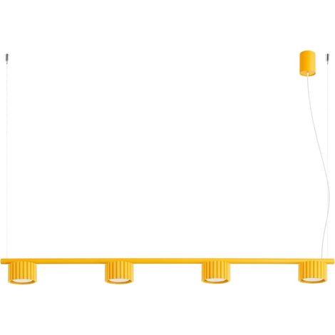 Kronleuchter AURA gelb 4xGx53 122cm Aluminium Sollux (1/5)