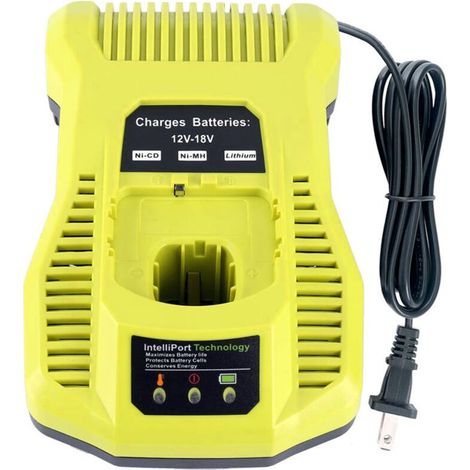 Chargeur P117, compatible avec les batteries lithium Ryobi 12 V, 14,4 V, 18 V et les chargeurs de batteries NiMH NiCd (1/4)