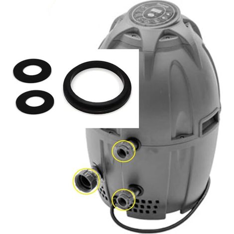 A+B/C Dichtungssatz, kompatibel mit Lay-Z-Spa Airjet Modellen, robuste Ersatzteile zur Reparatur von Whirlpool-Lecks. (1/4)