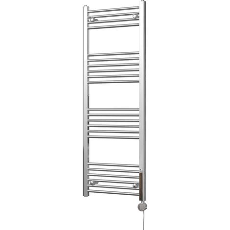 Zennor - Chrome Electric Towel Rail H1400mm x W500mm Straight 400w Thermostatic (1/3)