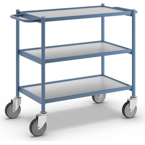eurokraft pro, Chariot à plateaux, force 150 kg, avec barre de (1/5)