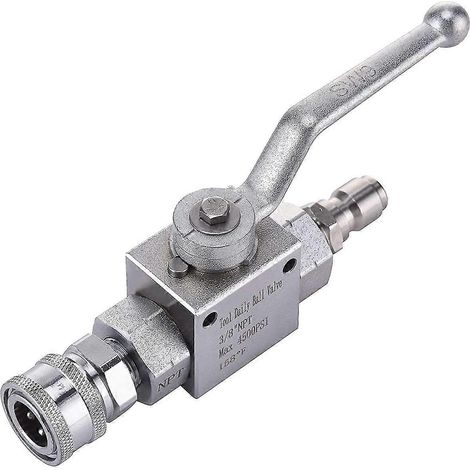 Kit de vanne à bille pour nettoyeur haute pression, raccord rapide 3/8", 4500 PSI (1/5)