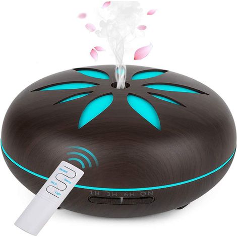Diffuseur Dhuile Essentielle - 550 ml - Humidificateur Ultrasonique avec LED 7 Couleurs - Pour Aromathérapie Intérieure - 1 Pièce (1/5)