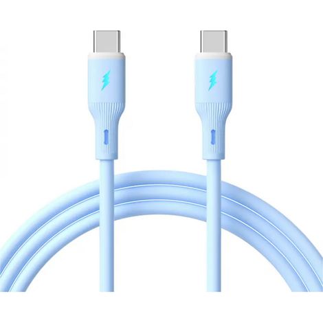 Akyga Câble USB USB-C® mâle, USB-C® mâle 1 m bleu AK-USB-68 (1/2)