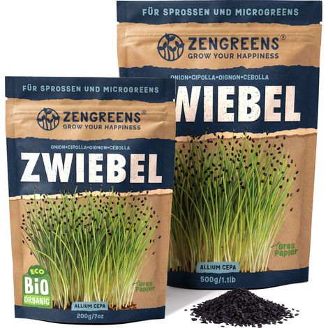 Bio Keimsaat Zwiebel 200 g Sprossen und Microgreens ZenGreens