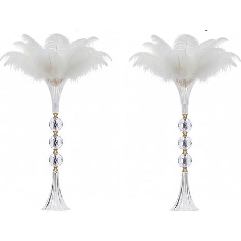 vases en cristal transparent pour fleurs, 63 cm, vases trompettes en acrylique pour centres de table, mariage, réception, fête, événement, décoration d'intérieur (1/5)