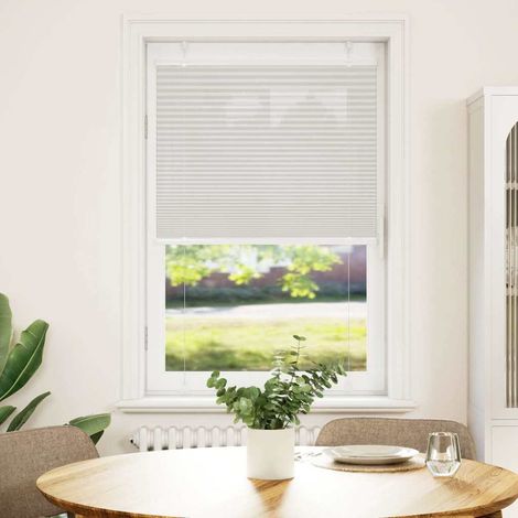 Maison Exclusive - Estor Plisado gris claro 70x150 cm Tela Ancho