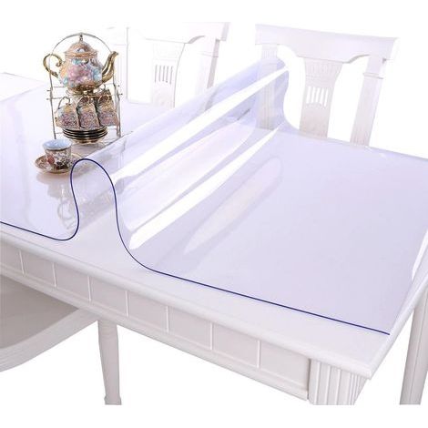 Nappe en PVC Transparent Film de Protection pour Meubles étanche Facile à Nettoyer d'épaisseur 1mm Taille 70 x 120 cm (1/5)
