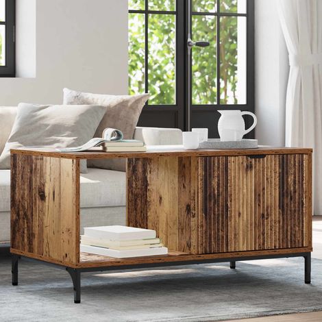 vidaXL Table basse Bois ancien 90 x 49 x 46 cm Bois d'ingénierie (1/5)