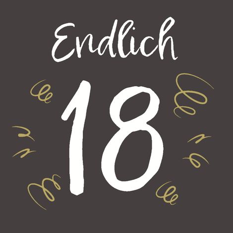 Duni Servietten Endlich 18 Happy Birthday 33 x 33 cm - 20er Pack Servietten