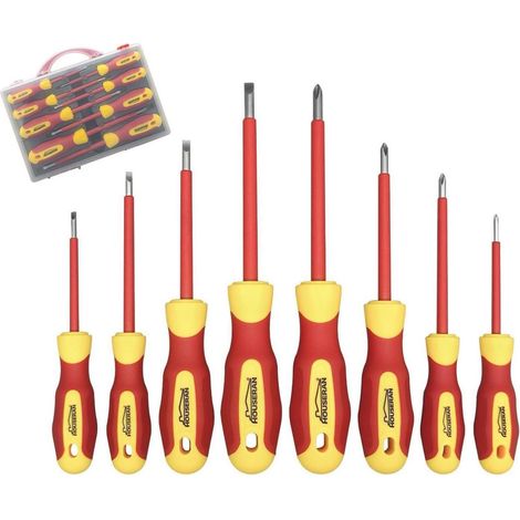 8-teiliges isoliertes Schraubendreher-Set 1000V mit magnetischen Spitzen (1/5)