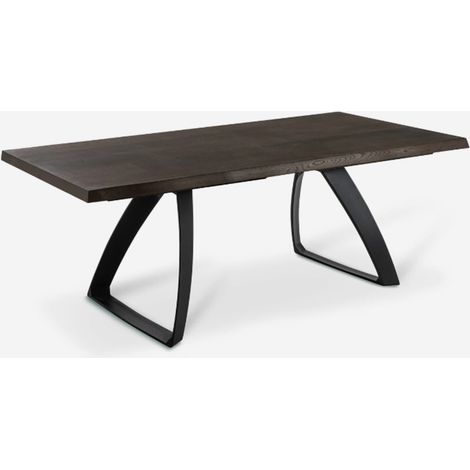 Mesa fija 160x90 de roble y metal Timber - Natural (1/5)
