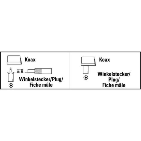 Prise antenne coaxial - - 00042847 - 75 Ω - À vis - Connecteur mâle (1/2)