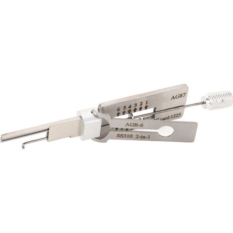 Décodeur civil 2 en 1, ensemble crochet et ramassage, outil de ramassage portable en acier inoxydable chromé (1/5)