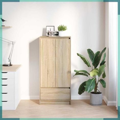 Armoire tiroir - 861645 - chêne sonoma - 55,5x34x119,5 cm - bois d'ingénierie (1/5)
