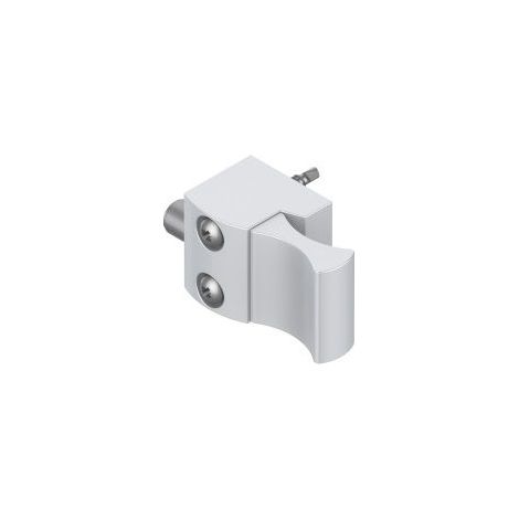Verrou pour porte coulissante – Condamnation à clé – Fixation avec vis auto-perceuses – Finition blanche 9016 – Accessoires inclus – Alma