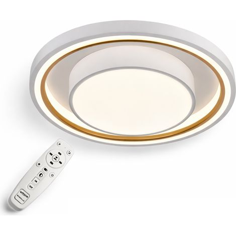 Plafoniera LED Soffitto 35W 2800lm Ø49 cm Dimmerabile con Telecomando CCT 3000K 4000K 6500K Luce Calda Naturale Fredda Design Moderno