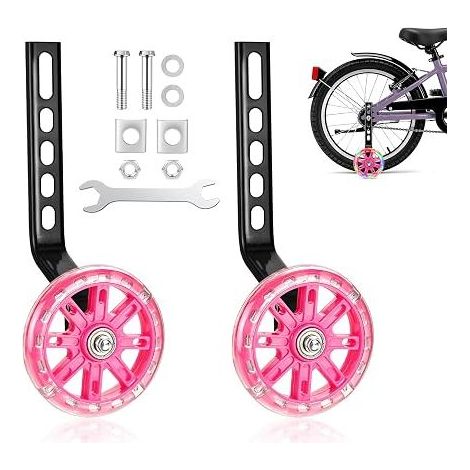 Stabilisateurs de vélo pour Enfants, Roue Auxiliaire, Rose (1/5)
