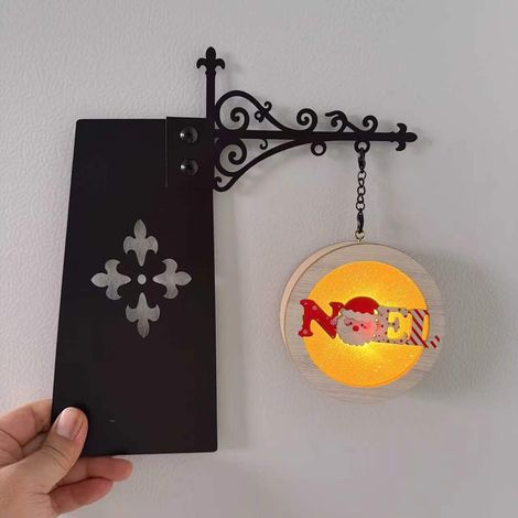 1 Lampe-lanterne décorative pour étagère de bibliothèque - Éclairage décoratif pour étagère de bibliothèque - Décoration de maison pour les fêtes, Halloween et Noël - Lampe-livre de Noël sur pied B (1/4)