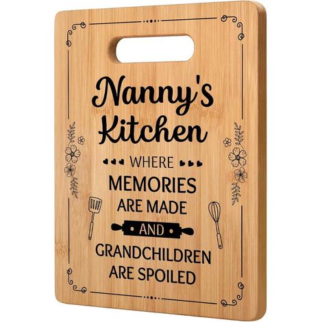 Planche à Découper en Bambou - 28 x 21,5 cm - Pour Cuisine et Décoration Intérieure - 1 Pièce (1/5)