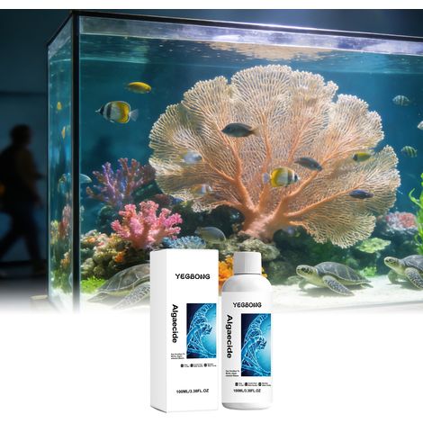 Solution anti-algues pour aquarium : entretien quotidien, purification de l’eau, élimination des algues et nettoyage – 100 ml (1/5)