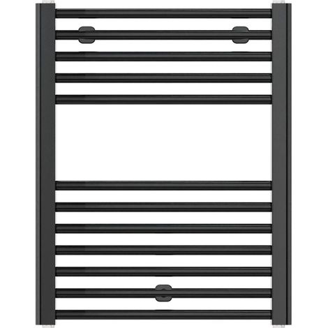 Radiador de baño LUXRAD Basic G 628 x 500 mm lado negro mate ZD 286W