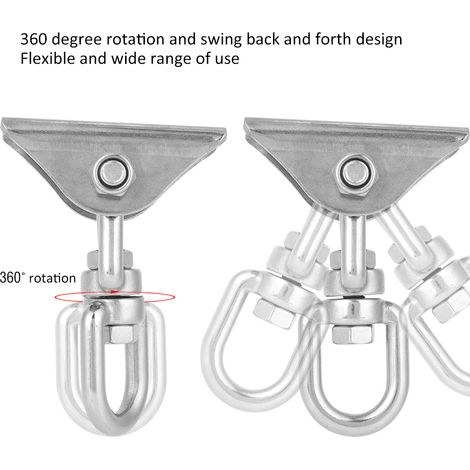 Crochet pivotant en acier inoxydable pour hamac, support de balançoire fixe, accessoire de suspension de chaise (1/5)