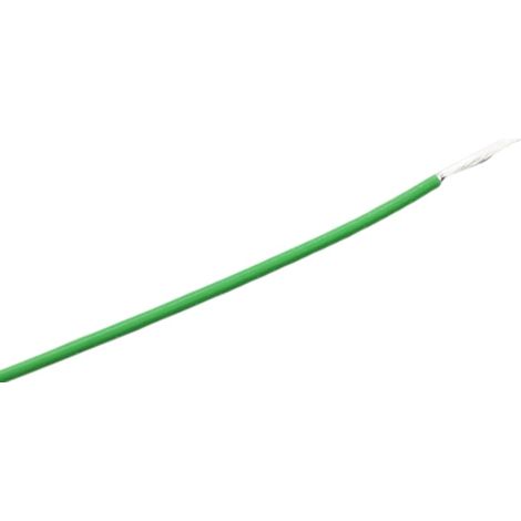 Fil électrique RS PRO, 0,08 mm² 28 AWG, 300 V, ETFE Vert, 50m ( Prix pour Bobine de 50 Mètres )