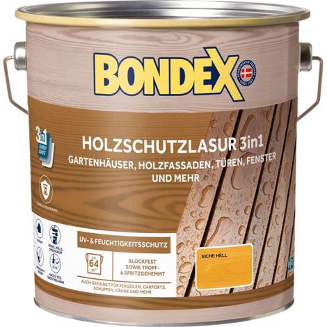 Bondex Holzschutzlasur 3in1 4 L eiche-hell Holzschutzlasur (1/3)