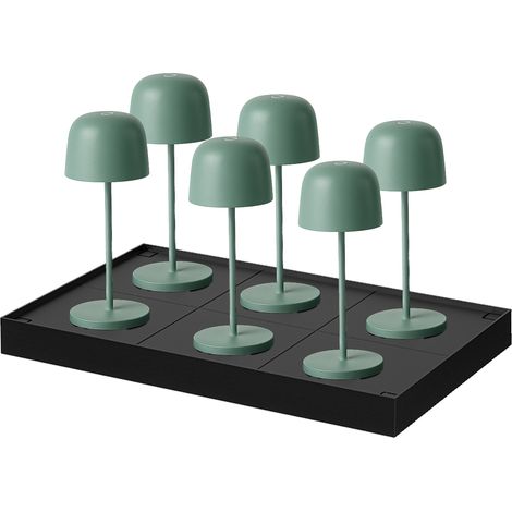 6 mini lámparas de mesa con bandeja de carga H28cm SOPHIA (1/5)