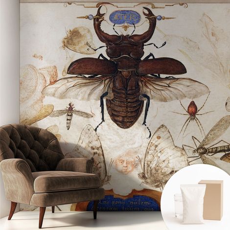 Papier peint intissé avec imprimé pour intérieur moderne application facile a motif - Colle incluse gratuite Harmonie naturelle 250x250 cm (1/5)