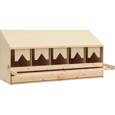 Maison Exclusive - Casetta Cova per Galline 5 Scomparti 117x33x54 cm Legno di Pino (1/5)