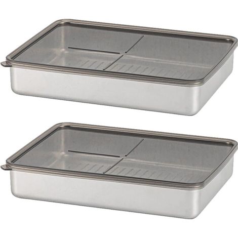 Boites Alimentaires Hermétiques,Jeu De 2 Récipients à Charcuterie, Empilables Boite De Rangement Frigo Taille Supplémentaire Pour Fromage, Viande, Boîte à Saucisses 2000ML (1/5)
