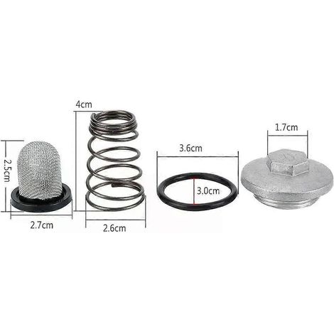 Kit de vidange d'huile pour moto/scooter (1 pièce) avec joint torique, filtre à huile, ressort et vis de vidange pour moteurs GY6 de 50 à 150 cm³ (Baotian Benzhou Znen Taotao). (1/4)