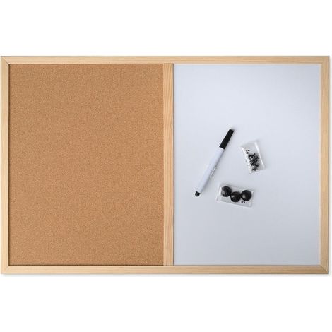Decosa Pinnwand 600 x 400 mm inkl. Pinnnadeln und Stift Pinnwand