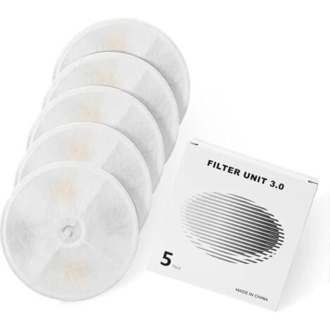 Élément filtrant pour distributeur d'eau pour chats et chiens, 3.0 5 pièces à utiliser sur les distributeurs d'eau EVERSWEET 2.0 & 3.0 & CYBERTAIL (1/4)