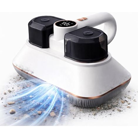 Aspirateur à Main Léger, Portable et sans Fil, Anti Acarien, Anti Bactérie, Technologie Cyclonique, Filtre HEPA, 100W, Batterie Rechargeable, Idéal pour Matelas, Rideaux, Canapés (1/5)