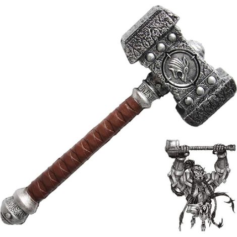 Medieval Foam Combat Hammer 54cm Destroy Hammer Birthday Gifts (1/4)
