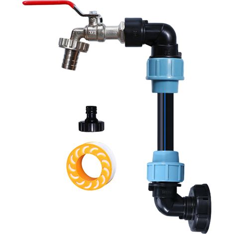 Robinet de cuve IBC 1000 L – Adaptateur de réservoir – Kit de raccordement 3/4" – Pour irrigation de jardin et stockage d'eau domestique (1/5)
