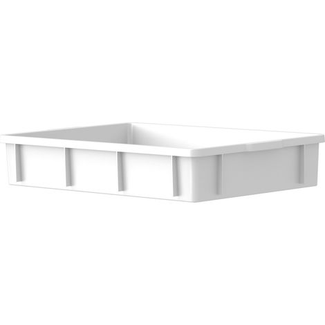 Cassa chiusa sovrapponibile per alimenti modello "Light Box" 25 litri - Bianco neutro - Mobil Plastic