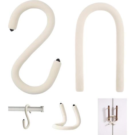 Multifunktionale, faltbare Haken, flexible S-förmige Haken, für Garagen, Schränke, Küchen und Pflanzen wiederverwendbare, gedrehte Kabelbinderstangen können auch für Schrankschlösser und Handyhalter v