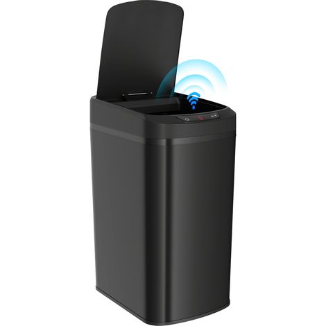HOMCOM 12L Sensor Bin, Automatic Touchless Motion Sensor Kitchen Bin, Black