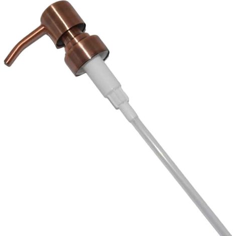 Filiyano-Pompe robuste en acier inoxydable pour lotions, conception anti-fuite, distributeur pratique pour gels douche et crèmes, finition bronze. (1/5)
