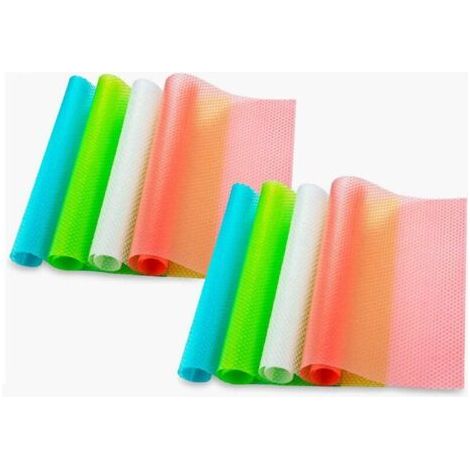 BUNTHAUS 8 Pcs 45cm 29cm Tapis de réfrigérateur Antibactérien Antifouling Non Slip Frigo Mat Réfrigérateur Base Coussin DIY Armoire Mat Chaussures Mat Table Mat Tapis de Tiroir (1/5)