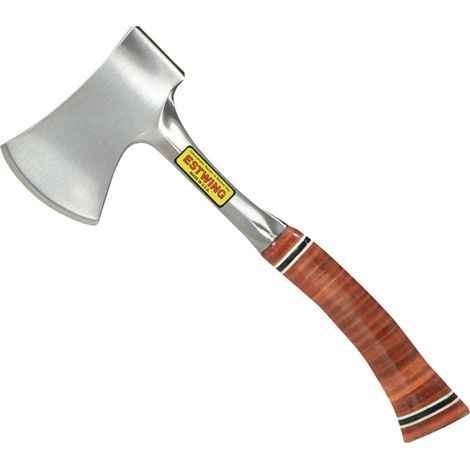 Estwing E14A Sportsman's Axe with Leather Grip, 70mm Blade, 305mm Length, 1.25 lb, Includes Sheath