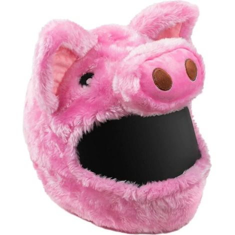Housse de casque de moto personnalisée rose cochon (1/5)
