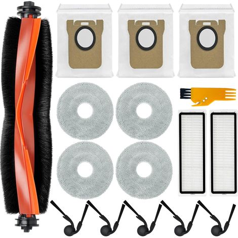 Zubehör für Xiaomi Robot Vacuum 5/5 Pro: 1 Hauptbürste, 2 Filter, 3 Staubbeutel, 4 Reinigungstücher, 5 Seitenbürsten, Ersatzteile für Vacuum 5 Pro